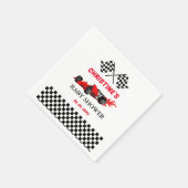 Serviette En Papier Red Car Race Baby shower (Coin)