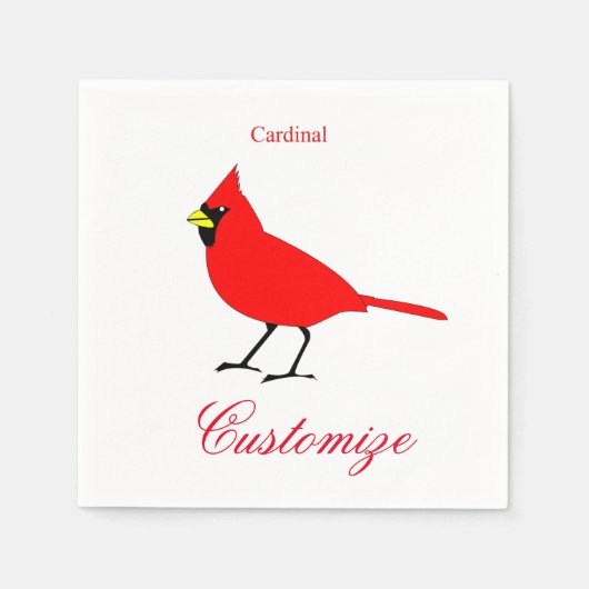 Serviette En Papier Red Cardinal Bird Thunder_Cove (Devant)