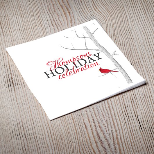 Serviette En Papier Red Cardinal Birger Tree Vacances d'hiver simples