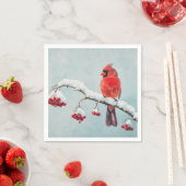 Serviette En Papier Red Cardinal Paper Napkin (En situation)