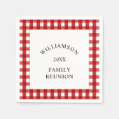 Serviette En Papier Red Check Family Reunion (Devant)