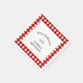 Serviette En Papier Red Check Family Reunion (Coin)