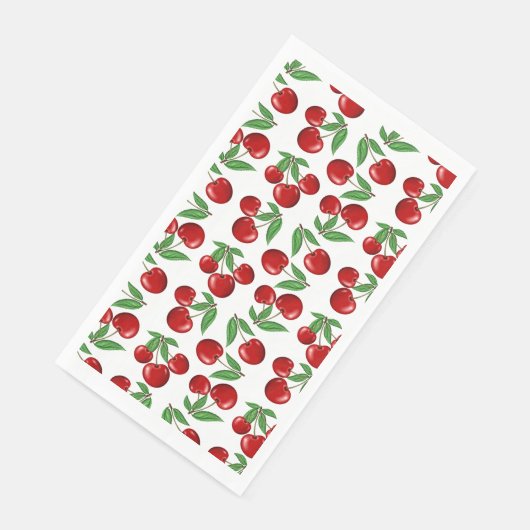 Serviette En Papier Red Cherries Fun Graphic Print (Coin)