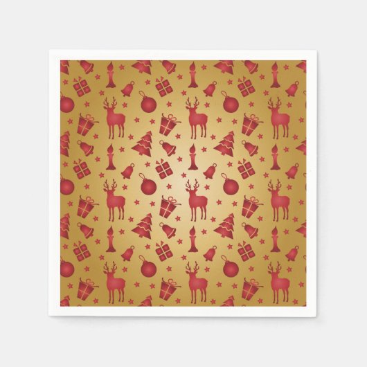 Serviette En Papier Red Christmas (Devant)