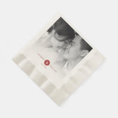 Serviette En Papier Red Circle Double Bonheur Mariage chinois Photo (Coin)