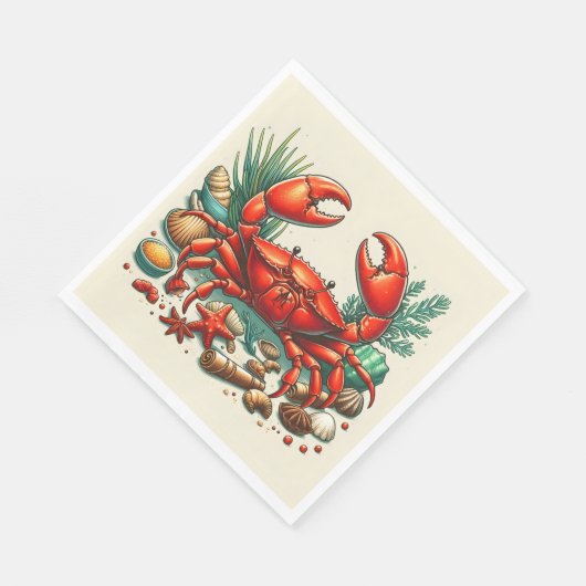 Serviette En Papier Red Crab Bake (Coin)