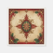 Serviette En Papier Red Decorative Holiday Napkin (Devant)