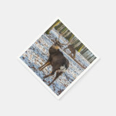 Serviette En Papier Red Deer en neige (Coin)