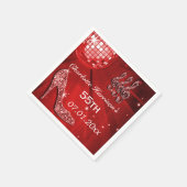 Serviette En Papier Red Disco Ball and Sparkle Heels 55e (Coin)