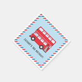 Serviette En Papier Red Double Deck Londres Bus Anniversaire de fête N (Coin)