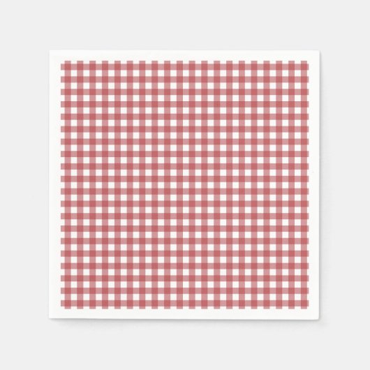 Serviette En Papier Red En vichy Pays Fête des mariées de Noël (Devant)