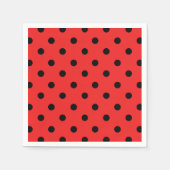 Serviette En Papier Red et Black Ladybug Patch Anniversaire (Devant)