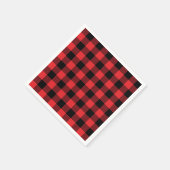 Serviette En Papier Red Flannel Buffalo Check Motif (Coin)