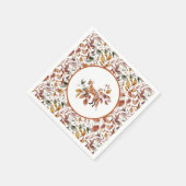 Serviette En Papier Red Fox Automne Feuilles Motif (Coin)