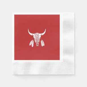 Serviette En Papier Red Ghost Dance Buffalo cocktail pièce de monnaie