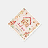 Serviette En Papier Red Gingerbread House 1st Birthday Party (Coin)