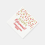 Serviette En Papier Red Gold Confetti joyeuse retraite (Coin)