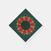 Serviette En Papier Red & Gold Diyas Mandala Diwali en Turquoise (Coin)