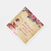 Serviette En Papier Red Gold Quinceañera Robe Événement Partyware Pers (Coin)