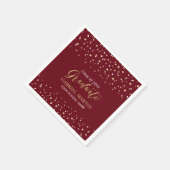 Serviette En Papier Red & Gold School Graduation Party (Coin)