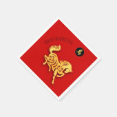 Serviette En Papier Red Golden Horse Papercut Chinese New Year 2026 N (Coin)
