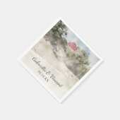 Serviette En Papier Red Grange sur Hillside Country Farm Mariage (Coin)