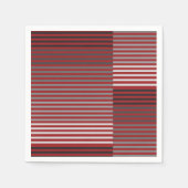 Serviette En Papier Red, Gray, Black, White Stripes (Devant)