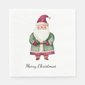 Serviette En Papier Red Green Christmas Santa Claus (Devant)