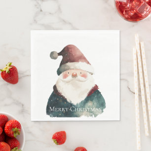 Serviette En Papier Red Green Noël Père Noël