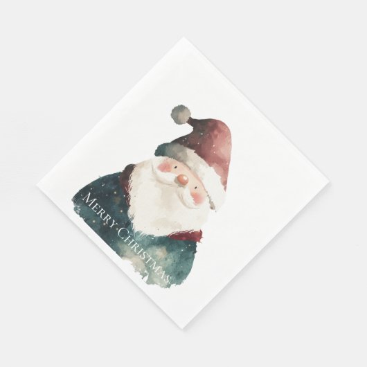 Serviette En Papier Red Green Noël Père Noël (Coin)