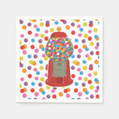Serviette En Papier Red Gumball Machine Candy Bubble Gum Anniversaire (Devant)