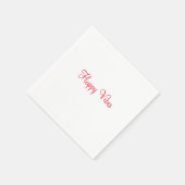 Serviette En Papier Red happy vibes vacances simple minimum calligraph (Coin)