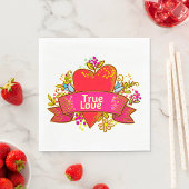 Serviette En Papier Red Heart True Love