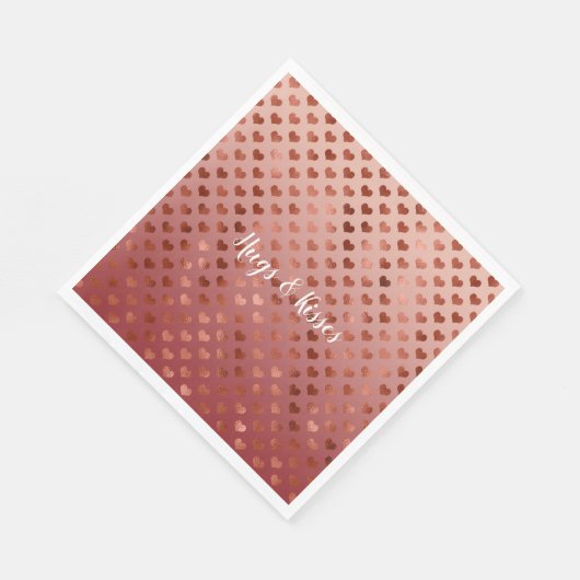 Serviette En Papier Red Hearts Ombre (Coin)