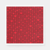 Serviette En Papier Red Hearts popular pattern (Devant)