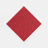 Serviette En Papier Red Hearts popular pattern (Coin)