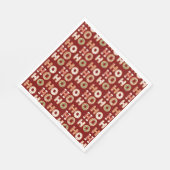 Serviette En Papier Red Ho Ho Ho Gingerbread Cookie Christmas (Coin)