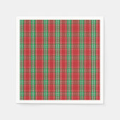Serviette En Papier Red Holiday Noël Plaid Russe Pays (Devant)
