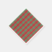 Serviette En Papier Red Holiday Noël Plaid Russe Pays (Coin)