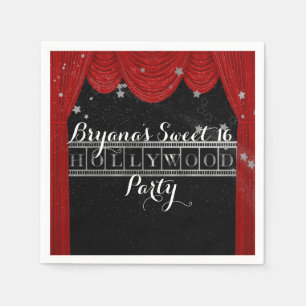 Serviette En Papier Red HOLLYWOOD rideaux & Soirée Personnalisé