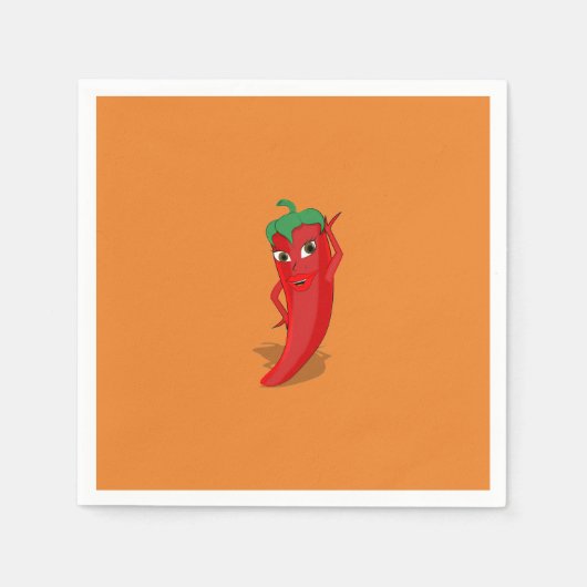 Serviette En Papier Red Hot Pepper Diva (Devant)