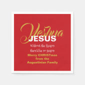 Serviette En Papier Red JESUS RAISON SAISON Noël Papier (Devant)