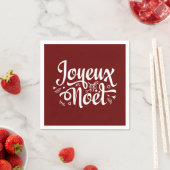 Serviette En Papier Red Joyeux Noel (En situation)