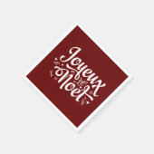 Serviette En Papier Red Joyeux Noel (Coin)