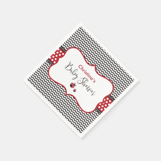 Serviette En Papier Red Ladybug (Coin)