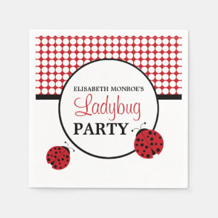 Serviette En Papier Red Ladybug, fête d'anniversaire des enfants