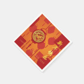 Serviette En Papier Red Lanterns Chinese Horse New Year PPN Napkins (Coin)