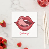 Serviette En Papier Red Lips Open Mouth Thunder_Cove (En situation)