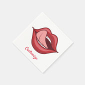 Serviette En Papier Red Lips Open Mouth Thunder_Cove (Coin)
