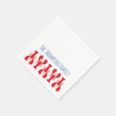 Serviette En Papier Red Lobster Nom de famille Plage côtière Plage Océ (Coin)